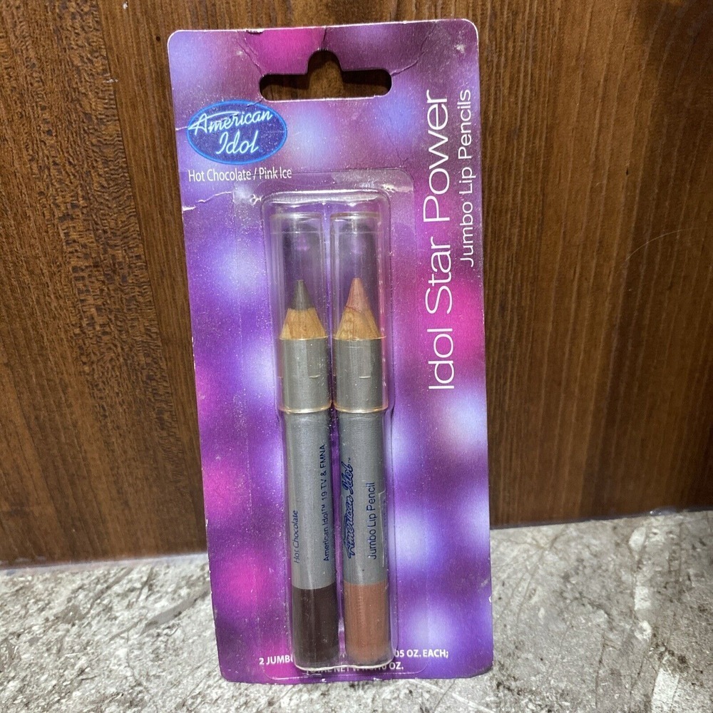 2 American Idol Star‎ Power Jumbo Lip liner Pencil Hot Chocolate/ Pink Ice